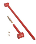 BeefedUp Adjustable Rear Suspension Panhard Track Bar With GreaseGrooved Bushing Design For Quiet Stable Handling Smooth Ride And LongLasting Lubrication Under Heavy Load red steel bar with bushings and hardware