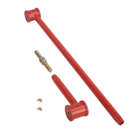 BeefedUp Adjustable Rear Suspension Panhard Track Bar With GreaseGrooved Bushing Design For Quiet Stable Handling Smooth Ride And LongLasting Lubrication Under Heavy Load red steel bar with bushings and hardware