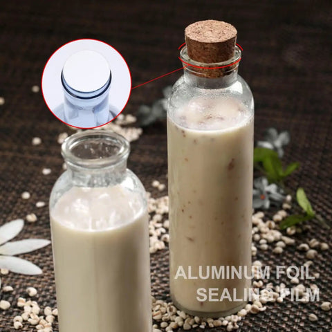 Aluminum Foil Sealing Gasket For Silver Plastic Metal Bottles, Non Toxic Tasteless Liner Keeps Dust Out Fresh And Sealed, corked bottles.