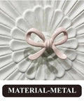 Pink Bow Drawer Pulls And Cabinet Knobs Set, 6 Pack, Solid Metal Handles For Dresser, Vanity, And Kid Friendly Furniture, Adorable Nursery Chic Accent, Easy Swap, Durable And Modern, close-up pink bow metal knob
