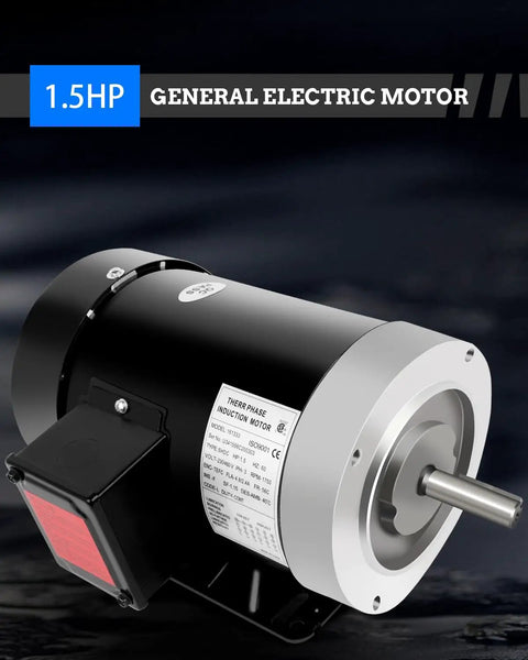 Beefy 1.5 HP General Purpose Electric Motor With 1725 RPM, Three Phase, Four Pole 56C TEFC, 60 Hz, 230 and 460 Volt