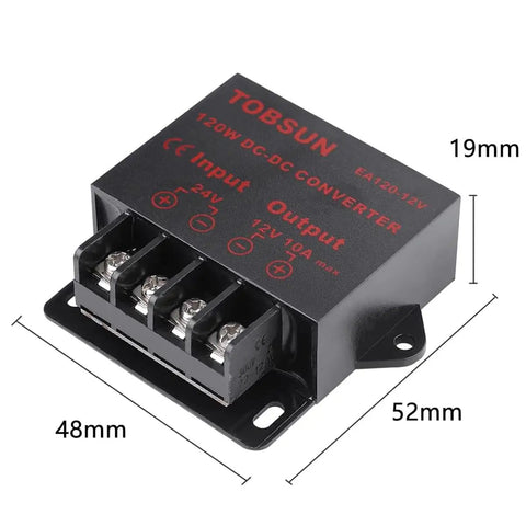 DC 24V To 12V Buck Converter Module 12V Output 10A 120W High Efficiency Voltage Regulator For 18V-32V Input Stable Power
