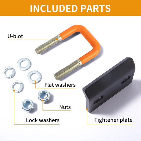 Heavy Duty Hitch Tightener For 1.25 In And 2 In Hitches With Anti Rattle Stabilizer Beefed Up Rubber Coated U Bolt Reduces Movement