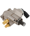 Direct Fit High Pressure Fuel Pump Assembly For Audi A4 And A6 3.0L 3.2L 4.2L 2005 Through 2009 detailed view with brass fittings.