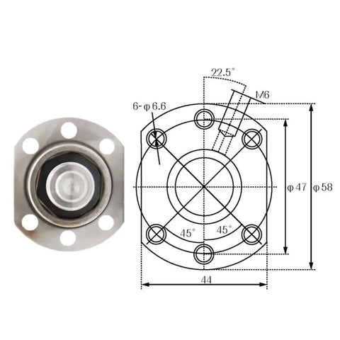 Awesome 1 Pc SFU2005 Ball Screw Kit With 350mm Length Includes Machined RM2005 Ball Nut Plus BK15 BF15 End Brackets And Smooth Coupler For Quiet CNC Machine Operations, front view with mounting dimensions