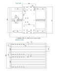 Technical drawing of Heavy Duty Ball Screw Slide Module With Slick Linear Rail And Rock Solid Stepper Motor dimensions and measurements.