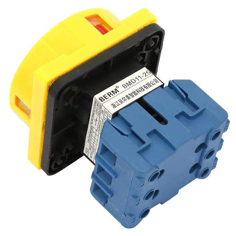 Rotary Cam Changeover Switch 3 Pole 2 Position Load Circuit Breaker On Off Power Switch 25 Amp Compact Industrial Control Switch