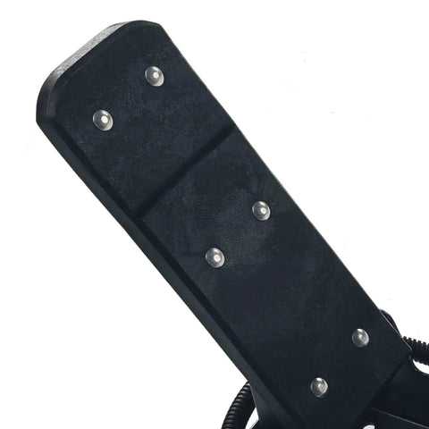 Close-up of Electric Golf Cart Accelerator Pedal Box Assembly For EZGO TXT 2000 Up And MPT Workhorse 800 2004 Up PDS Models With Throttle Potentiometer Replaces 73333G05, showing black metal bracket with bolts.