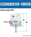 Heavy Duty Cdrbs10180s Rotary Actuator And Swinging Air Cylinder Precision Pneumatic Swing Unit with 180° rotating angle.