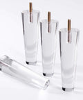 Beefy Solid Acrylic Furniture Legs 8 Inch Set Of 4 Heavy Duty Replacement Legs Crystal Clear Modern Look for Sofa or Cabinet