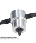 Double Head Sheet Metal Nibbler Cutter Drill Attachment Aluminum Alloy tool with detachable handles for precision cutting.