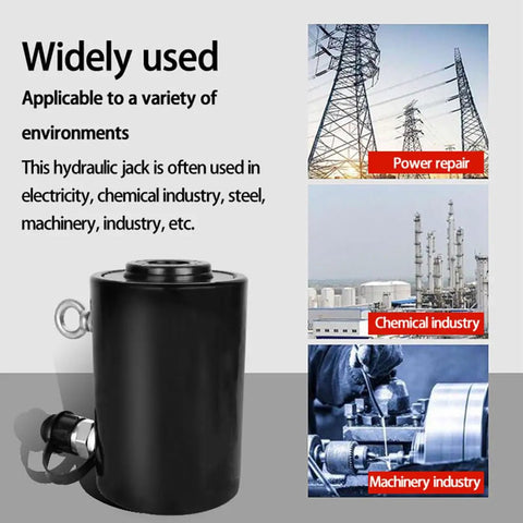Heavy Duty Single Acting Hydraulic Jack With Auto Retract Mechanism Built Savage And Tough To Crush Up To Sixty Tons Comes With Solid Hand Pump For Pro Riggers Welders And Auto Shops