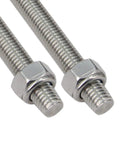 Rock Solid M16 X 2mm Nylon Insert Hex Lock Nuts Built Tough With Top Notch 304 Stainless Steel Heavy Duty Self Locking Hardware Fasteners For Truck And Equipment Upgrades Includes 20 Pieces showing two M16 hex lock nuts with fine threads.