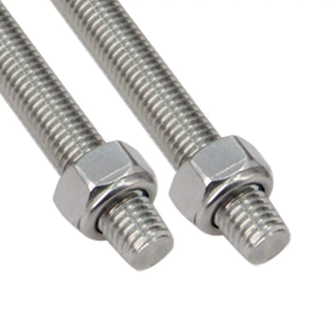 Rock Solid M16 X 2mm Nylon Insert Hex Lock Nuts Built Tough With Top Notch 304 Stainless Steel Heavy Duty Self Locking Hardware Fasteners For Truck And Equipment Upgrades Includes 20 Pieces showing two M16 hex lock nuts with fine threads.