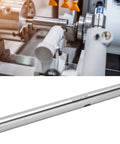 Solid Straight Shank Collet Chuck Holder For Rear Pull Lathe Machining C20 DC08 200L with shiny steel finish in workshop setting.