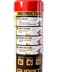 ABC Fire Extinguisher 2.5lb Portable Ready To Roll Home Kitchen Garage Vehicle Safety Kit For Truck Car And Boat Red