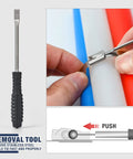 One Hand Operation Stainless Steel Cable Tie Tool Zip Gun With Built In Cutter shown with removal tool