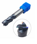 "Five Piece Half Inch Carbide Square End Mill Set HRC45 TiSiN Coated Four Flute For Alloy And Hardened Steel"