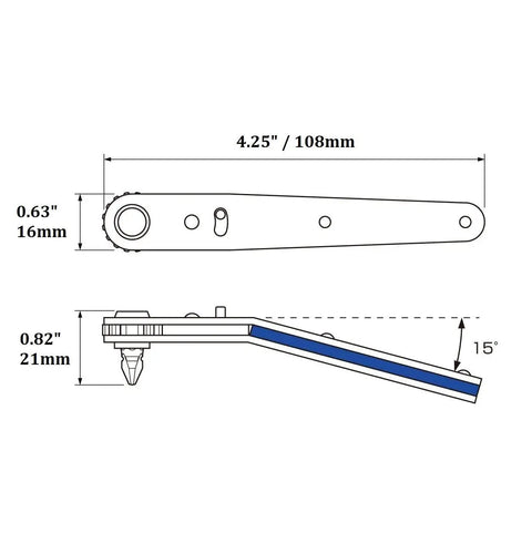 Heavy Duty Smooth Operator Real Deal 90 Degree Offset Ratcheting Screwdriver With Magnetic Bits Set Low Profile Stubby Design For Tight Areas Hand Tool Blue