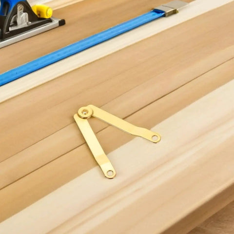 Beefy Heavy Duty Box Lid Support Hinges Gold Tone Iron Folding Hinges 10 Pack With Reliable Mechanism for woodwork