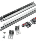 Top Shelf 21 Inch Undermount Drawer Slides Engineered For Seamless Full Extension Cabinet Glide with accessories.