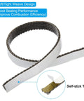 PATIKIL graphite fiberglass flat self-adhesive stove gasket tape, front view, Black, 5/8x1/8x118in
