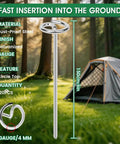 Image of 120 Pieces Heavy Duty Landscape Fabric Pins 8 Gauge Galvanized Steel Garden Staples Stakes With Round Head For Weed Barrier And Windproof Securement Yard And Tent Stakes against an outdoor background.