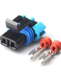 Get This Hot 2 Pin Delphi Electrical Connector Kit For Your GM Chevy Engine Fan Sensor Wiring With Waterproof Weather Pack Seals For Male Female Plugs And Reliable Car Repairs Today.