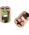 M6 Barrel Nuts for furniture assembly, 13mm size, galvanized hardware, heavy-duty locking for bed and crib use.