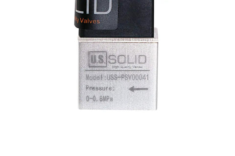 Close-up of 12 Volt DC Electric Solenoid Valve Two Way Normally Closed One Quarter Inch NPT Direct Acting Aluminum Alloy IP65 Rated Valve For Clean Air And Water Control, Compact Lightweight Design Plug And Play Easy Install And Durable Construction