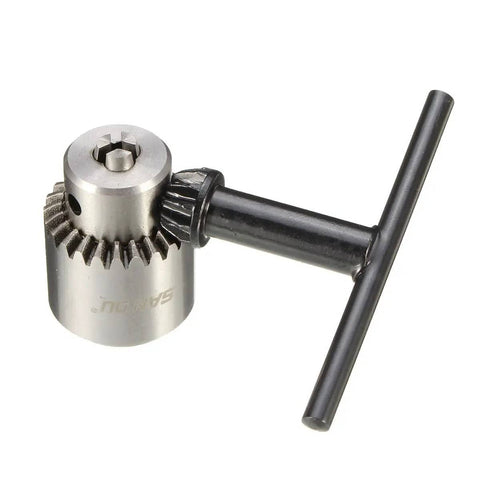 Chuck key for Pro Grade Portable Handy Mini Electric Hand Drill For DIY PCBs, showing detailed gear design and sturdy handle.