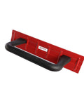 16 Inch Drip Edge Folding Tool For 1 Inch And One And One Half Inch Folds On 22 Gauge Standing Seam Roofing Panels showing red steel blade.