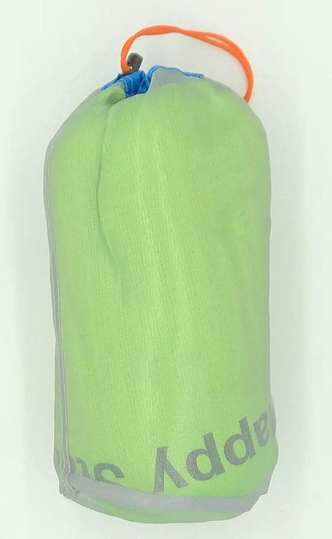 Light green mesh bag from Mesh Stuff Sack Set Of 5 Ultralight Drawstring Gear Pouches For Backpacking, Camping, And Travel