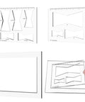 Heavy Duty Acrylic Butterfly Router Templates And Bowtie Jig Kit For Knockout Woodworking Inlay Results 8 By 7 Inch Clear Frame templates showing sizes.