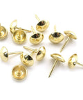 Top Shelf Gold Mushroom Upholstery Tacks For Furniture Nails And Diy Craft Projects Hella Smooth Polish With Rock Solid Iron Build Badass Accent Details 100 Piece Sweet Vibe Set, 11mm diameter heads.