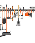 64 Inch Adjustable Wall Mount Tool Organizer Rack For Garage And Shed, Heavy Duty ABS Holder with tools hanging