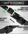 Instruction diagram for assembling the 4 Piece 12 Inch Magnetic Tool Holder Set Wall Mount Organizer