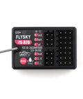 FS-R7D 2.4GHz ANT Protocol Receiver with 7 PWM Channels, single antenna, top view, compatible with Flysky FS-G7P FS-ST8 transmitters.