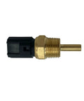 Engine coolant temperature sensor with brass threaded body and black plastic connector