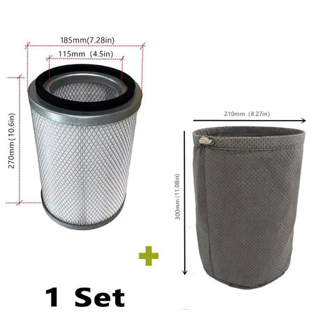 Cartridge Vacuum HEPA Filter VKHF001 And Pre Filter VKPF001 With Clamp For Vacmaster Industrial VK811PH And VK1011SIWTH