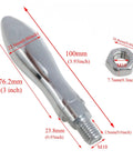 M10 Revolving Handle Crank Wheel With Nuts for milling machines, lathes, grinders, 100mm length, chrome plated