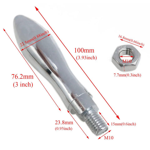 M10 Revolving Handle Crank Wheel With Nuts for milling machines, lathes, grinders, 100mm length, chrome plated