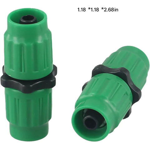Heavy Duty Expandable Garden Hose Repair Kit With Dual Quick Connectors For 5/8 3/4 Inch Fittings Fits 25 50 75 100 Feet Leaks Green Color 4 Pack Set Drip Irrigation Parts For Easy Fix And Maintenance. Green hose connector, 1.18 x 1.18 x 2.68 in.