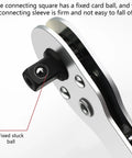 Close-up of Heavy Duty One Quarter Inch Ratcheting Wrench Set forged from durable carbon steel with a firm connecting square.