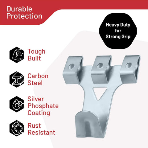 Heavy-duty carbon steel wall hook from 303 Piece Picture Hanging Kit With Heavy Duty Hooks And Organized Compartments.