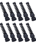 10 Pack IP68 Waterproof Nylon Cable Gland Connector Kit With Adjustable Clamping Sleeve For PG7 PG9 PG11 PG13.5 PG16 PG21 3 To 18mm Wire Thread