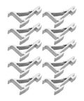 Heavy Duty Refrigerator Shelf Clips And Aluminum Bracket Set 10 Pack Space Saving Silver Shelf Supports For Home And Commercial Kitchens