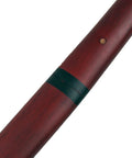 Close-up of the dark stained wood scabbard of Handmade Japanese Shirasaya Samurai Katana Sword With Full Tang Razor Sharp Carbon Steel Blade