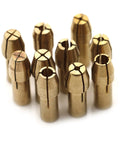 Heavy Duty Brass Micro Collet Chuck Adapter Set For Dremel Rotary Tools 0.5 To 3.2mm compatible mini power drill collets