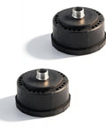 Two Pack Air Compressor Intake Filter Sound Muffler Quieting Kit 3/4 Inch (25mm) Fit 3.1 Inch Diameter Silencing Filter, black round design